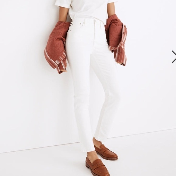 Madewell The Petite High-Rise Perfect Vintage Jean in Tile White NE027 - Picture 1 of 5